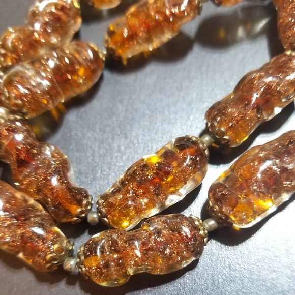 RARE Antique Venetian BORO Glass Bead Necklace - Picture 3 of 8